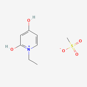 molecular formula C8H13NO5S B12665653 2,4-Dihydroxybenzylammonium methanesulphonate CAS No. 93777-56-1