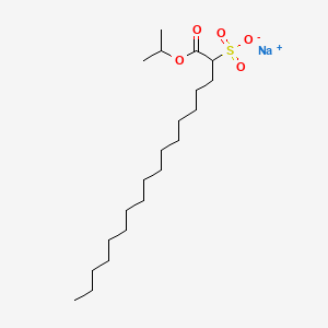 molecular formula C21H41NaO5S B12665705 Sodium isopropyl 2-sulphooctadecanoate CAS No. 3076-25-3