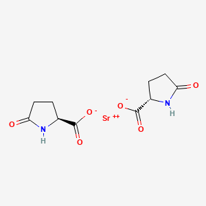 molecular formula C10H12N2O6Sr B12665731 Strontium bis(5-oxo-L-prolinate) CAS No. 85959-42-8