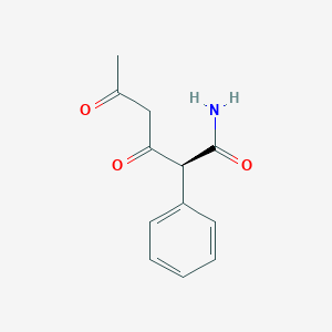 molecular formula C12H13NO3 B12665737 Benzeneacetamide, alpha-(1,3-dioxobutyl)- CAS No. 72333-16-5