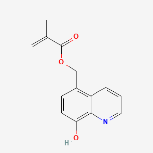 molecular formula C14H13NO3 B12665744 2-Propenoic acid, 2-methyl-, (8-hydroxy-5-quinolinyl)methyl ester CAS No. 3327-19-3