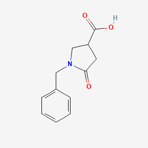 molecular formula C12H13NO3 B1266576 1-苄基-5-氧代吡咯烷-3-羧酸 CAS No. 5733-86-8