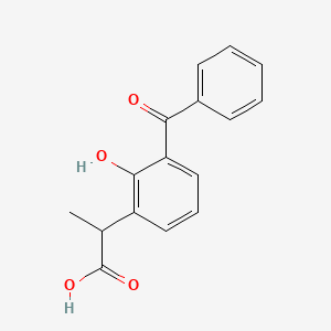 3-Benzoyl-2-hydroxyhydratropic acid