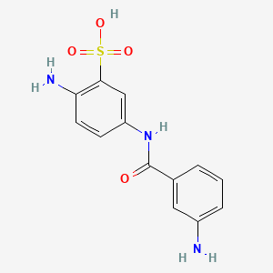 2-Amino-5-((3-aminobenzoyl)amino)benzenesulphonic acid