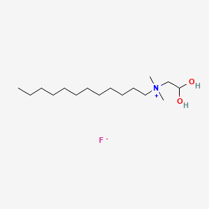 molecular formula C16H36FNO2 B12665924 Dodecyl-2-hydroxy(2-hydroxyethyl)dimethylammonium fluoride CAS No. 84864-64-2