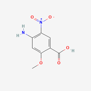 molecular formula C8H8N2O5 B1266600 4-氨基-2-甲氧基-5-硝基苯甲酸 CAS No. 59338-90-8