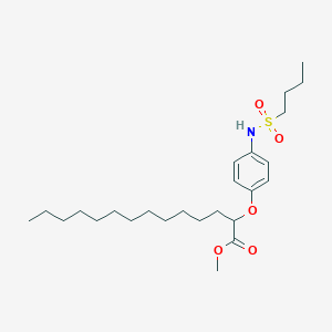 Tetradecanoic acid, 2-(4-((butylsulfonyl)amino)phenoxy)-, methyl ester