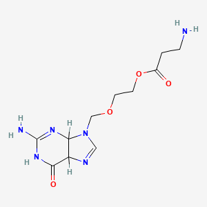 2-[(2-amino-6-oxo-4,5-dihydro-1H-purin-9-yl)methoxy]ethyl 3-aminopropanoate