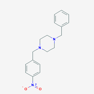 molecular formula C18H21N3O2 B126661 1-苄基-4-(4-硝基苄基)哌嗪 CAS No. 148120-37-0