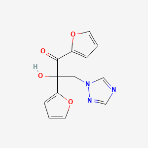 1-Propanone, 1,2-di-2-furanyl-2-hydroxy-3-(1H-1,2,4-triazol-1-yl)-