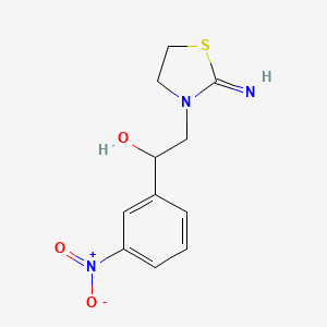 2-Imino-alpha-(m-nitrophenyl)thiazolidin-3-ethanol