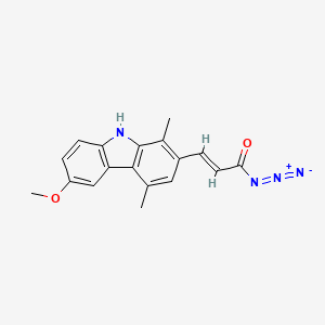 3-(6-Methoxy-1,4-dimethyl-9H-carbazol-2-yl)acryloyl azide