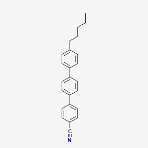 molecular formula C24H23N B1266686 [1,1':4',1''-Terphenyl]-4-carbonitrile, 4''-pentyl- CAS No. 54211-46-0