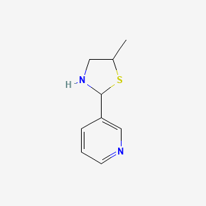 3-(5-Methyl-2-thiazolidinyl)pyridine