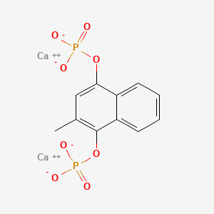 molecular formula C11H8Ca2O8P2 B12666905 Menadiol Diphosphate dicalcium CAS No. 74347-27-6