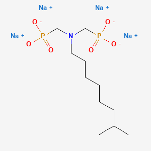 molecular formula C11H23NNa4O6P2 B12666910 ((Isononylimino)bis(methylene))bisphosphonic acid, sodium salt CAS No. 94248-82-5