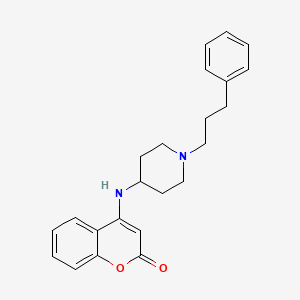 4-((1-(3-Phenylpropyl)-4-piperidyl)amino)-2-benzopyrone