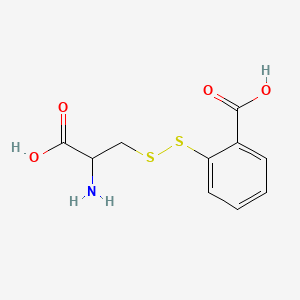 molecular formula C10H11NO4S2 B12666923 2-((2-Amino-2-carboxyethyl)dithio)benzoic acid CAS No. 26885-62-1