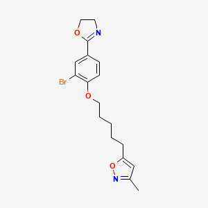 Isoxazole, 5-(5-(2-bromo-4-(4,5-dihydro-2-oxazolyl)phenoxy)pentyl)-3-methyl-