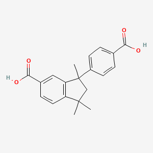 molecular formula C20H20O4 B1266694 3-(4-羧基苯基)-2,3-二氢-1,1,3-三甲基-1H-茚烯-5-羧酸 CAS No. 3569-18-4