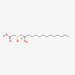 molecular formula C16H32O4S B12666999 ((2-Hydroxytetradecyl)sulphinyl)acetic acid CAS No. 85099-07-6