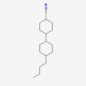 molecular formula C17H29N B12667098 (trans(trans))-4'-Butyl(1,1'-bicyclohexyl)-4-carbonitrile CAS No. 70784-10-0