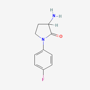 molecular formula C10H11FN2O B1266716 3-氨基-1-(4-氟苯基)吡咯烷-2-酮 CAS No. 5301-36-0
