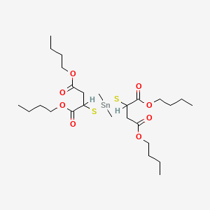 Butanedioic acid, 2,2'-((dimethylstannylene)bis(thio))bis-, tetrabutyl ester