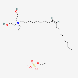 molecular formula C26H55NO6S B12667507 Ethylbis(2-hydroxyethyl)oleylammonium ethyl sulphate CAS No. 69268-83-3