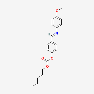 Carbonic acid, 4-(((4-methoxyphenyl)imino)methyl)phenyl pentyl ester