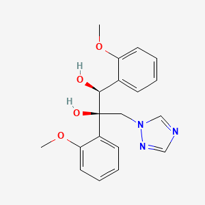 B12667859 1,2-Propanediol, 1,2-bis(2-methoxyphenyl)-3-(1H-1,2,4-triazol-1-yl)-, (1S,2R)- CAS No. 107659-52-9