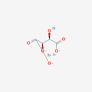 molecular formula C4H3InO6 B12668024 (R-(R*,R*))-Tartaric acid, indium(3+) salt CAS No. 60815-94-3