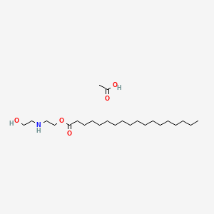 B12668113 (2-Hydroxyethyl)(2-(stearoyloxy)ethyl)ammonium acetate CAS No. 68959-26-2