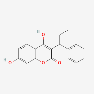 molecular formula C18H16O4 B12668130 7-Hydroxyphenprocoumon CAS No. 55789-04-3