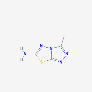 molecular formula C4H5N5S B1266818 3-甲基[1,2,4]三唑并[3,4-b][1,3,4]噻二唑-6-胺 CAS No. 3176-51-0