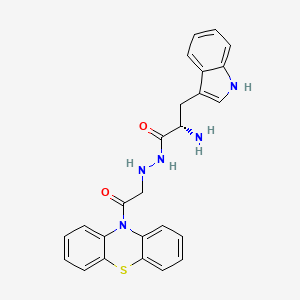 L-Tryptophan, 2-(2-oxo-2-(10H-phenothiazin-10-yl)ethyl)hydrazide