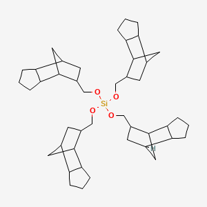 molecular formula C44H68O4Si B12668201 Tetrakis((octahydro-4,7-methano-1H-inden-5-yl)methyl) silicate CAS No. 94109-35-0