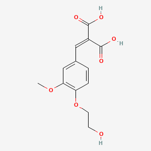 ((4-(2-Hydroxyethoxy)-3-methoxyphenyl)methylene)malonic acid