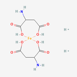 Dihydrogen bis(DL-aspartato(2-)-N,O1,O4)ferrate(2-)