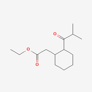 Ethyl 2-(2-methyl-1-oxopropyl)cyclohexaneacetate