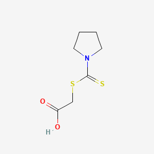 molecular formula C7H11NO2S2 B1266874 [(吡咯烷-1-基羰硫代)硫代]乙酸 CAS No. 20069-28-7