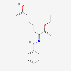 1-Ethyl hydrogen 2-(phenylhydrazono)heptane-1,7-dioate