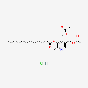 4,5-Bis(acetoxymethyl)-2-methyl-3-pyridyl laurate hydrochloride