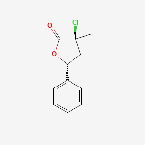 trans-3-Chlorodihydro-3-methyl-5-phenylfuran-2(3H)-one