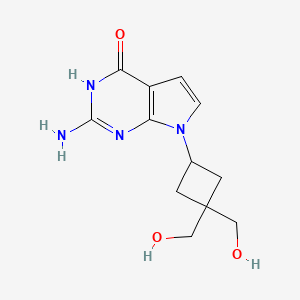 2-Amino-7-(3,3-bishydroxymethylcyclobut-1-yl)-(3H,7H)-pyrrolo(2,3-d)pyrimidin-4-one