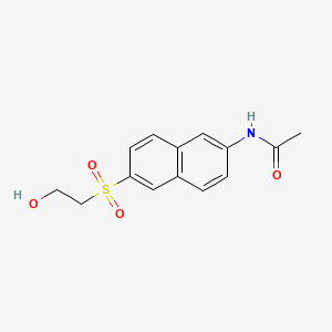 Acetamide, N-(6-((2-hydroxyethyl)sulfonyl)-2-naphthalenyl)-