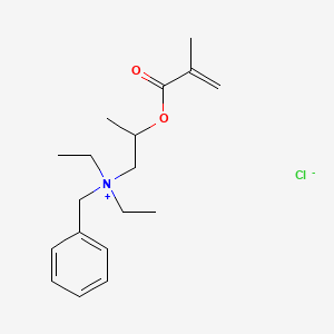 molecular formula C18H28ClNO2 B12668995 Benzyldiethyl(2-((2-methyl-1-oxoallyl)oxy)propyl)ammonium chloride CAS No. 93842-84-3