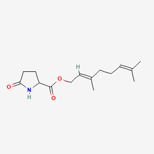 (E)-3,7-Dimethylocta-2,6-dienyl 5-oxo-DL-prolinate