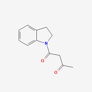 molecular formula C12H13NO2 B1266915 1-(乙酰乙酰)吲哚啉 CAS No. 59551-23-4