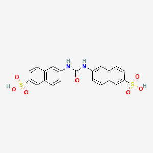 molecular formula C21H16N2O7S2 B12669313 6-((N-(6-Sulfo-2-naphthyl)carbamoyl)amino)naphthalene-2-sulfonic acid CAS No. 115058-21-4